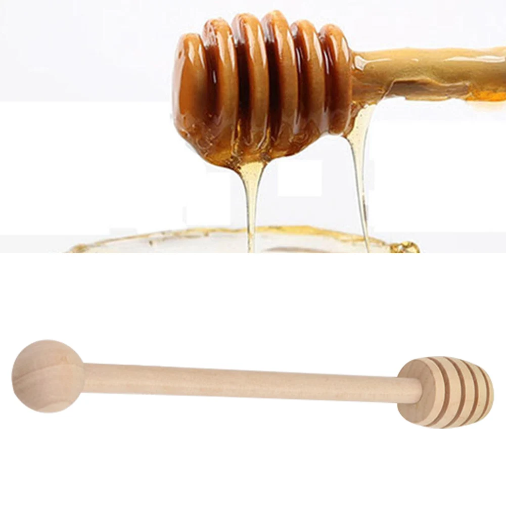 

1 Practical Long Handle Wooden Honey Spoon Stirring Stick Dropper For Honey Jar Supplies Kitchen Tools Jam Coffee Stirring Stick