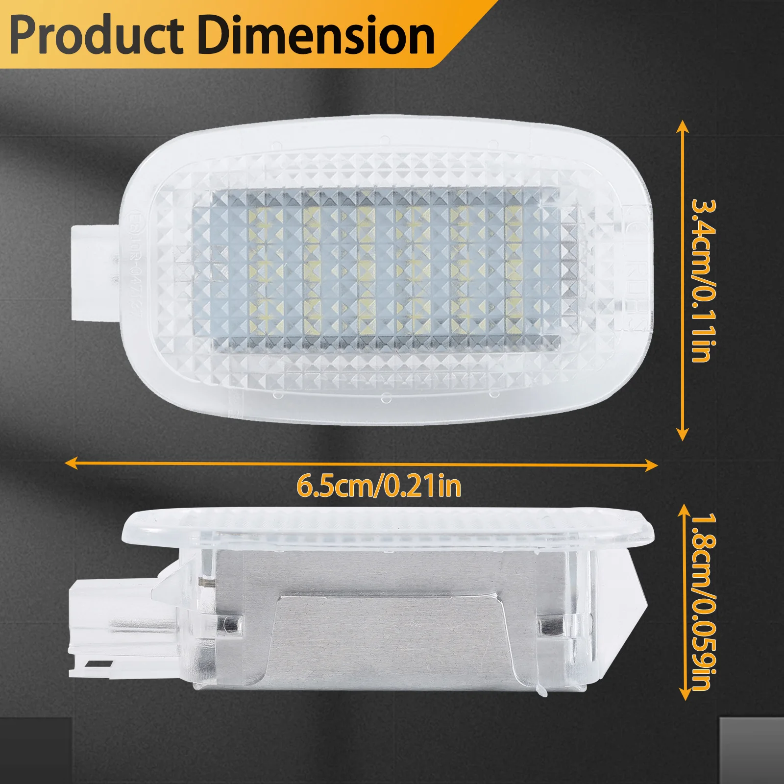 Luz livre do Footwell da cortesia do erro de Canbus, lâmpada interior do tronco, 2X, Benz W164 de Mercedes, X164, W169, C197, W204, W212, W216, W221, 6500K