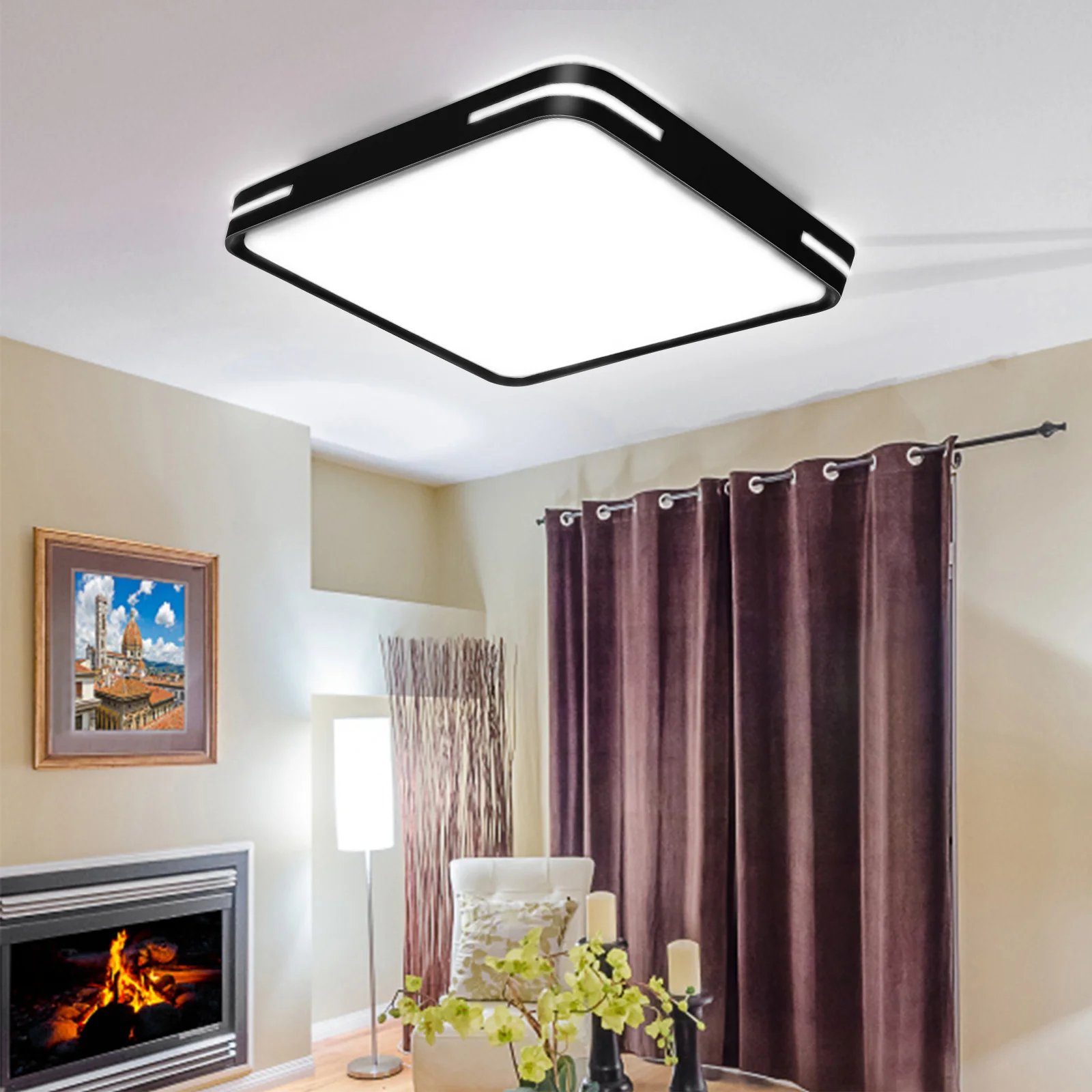 

Ceiling Light Slim Led Panel Light Square Ceiling Mount Light Fixture for Bedroom Living Room Kitchen Hallway