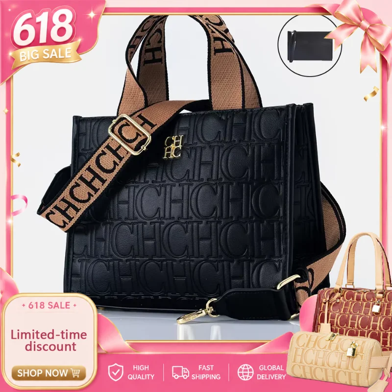 

CH Fashion Brand Bag High Quality Metal Logo Casual Luxury Brand Designer 2026 New Women's Handbag Buy Big Get Small Bag Free
