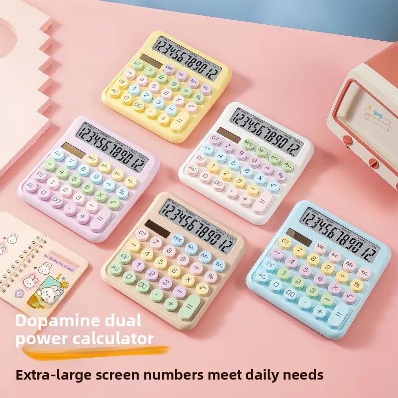 Best-Selling Dopamine Mechanical Keyboard with Calculator Function: Dual-Power, High Aesthetic, Multi-Functional for Office