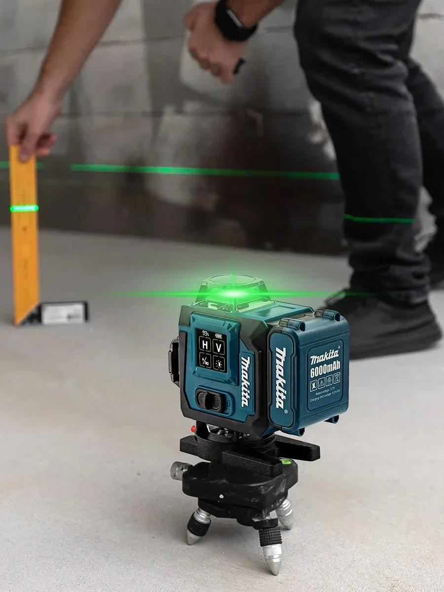 Makita elektrisch gereedschap 360 graden X4 16-lijns laserwaterpas voor buitengebruik Zelfnivellerend verticaal kruislijngereedschap voor nauwkeurige metingen - afbeelding 2
