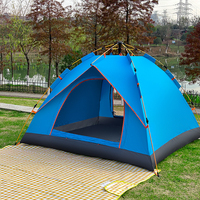 Outdoor tent for 3-4 people, Fully Automatic Quick Opening Camping,Waterproof and Mosquito Proof Camping and Fishing Camp