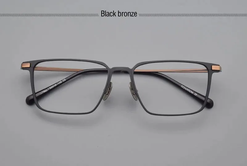 Ultraleichte Vollformat-Brille aus reinem Titan, Aluminium, Myopie für Männer, optische Brillen mit Sehstärke, hochwertig, 53 18 – Detail 15