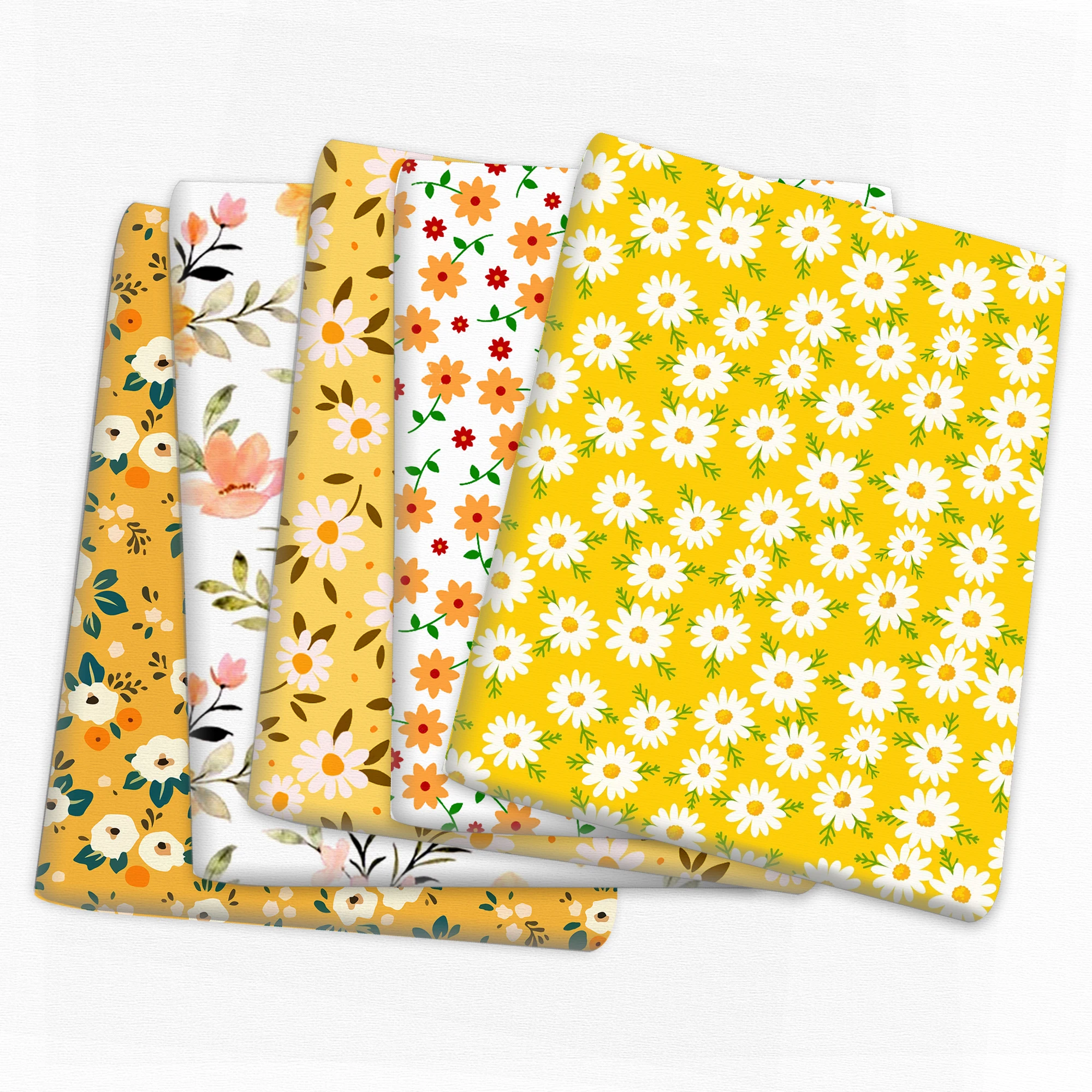 Floral Yellow Series 50*145cm 100% tessuto di cotone cucito Quilting tessuto ricamo materiale fai da te fatto a mano Patchework