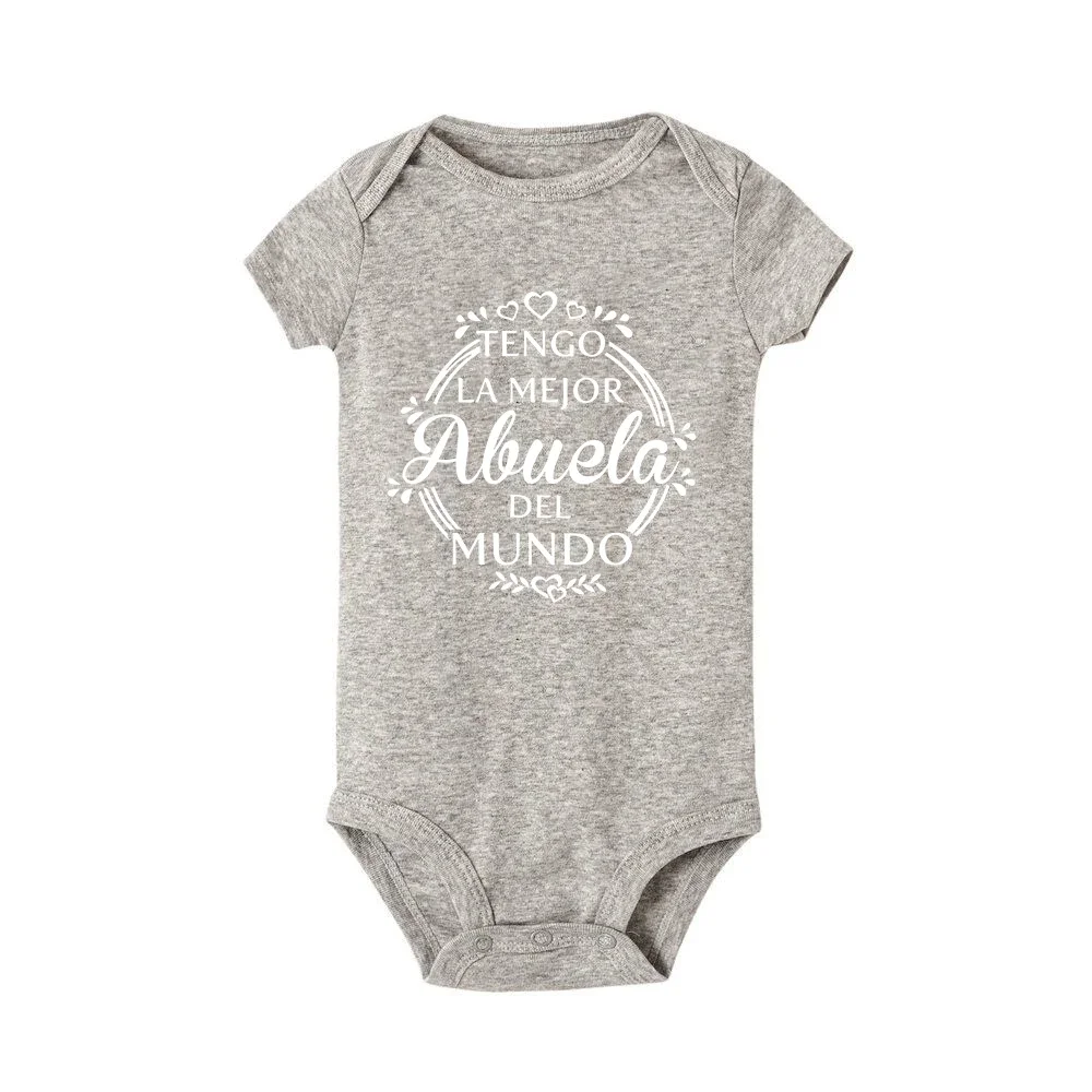 I Have The Best Grandmother in The World Baby Romper Boys Girls Infant Bodysuit Mothers Day Jumpsuits Newborn Toddler Clothes