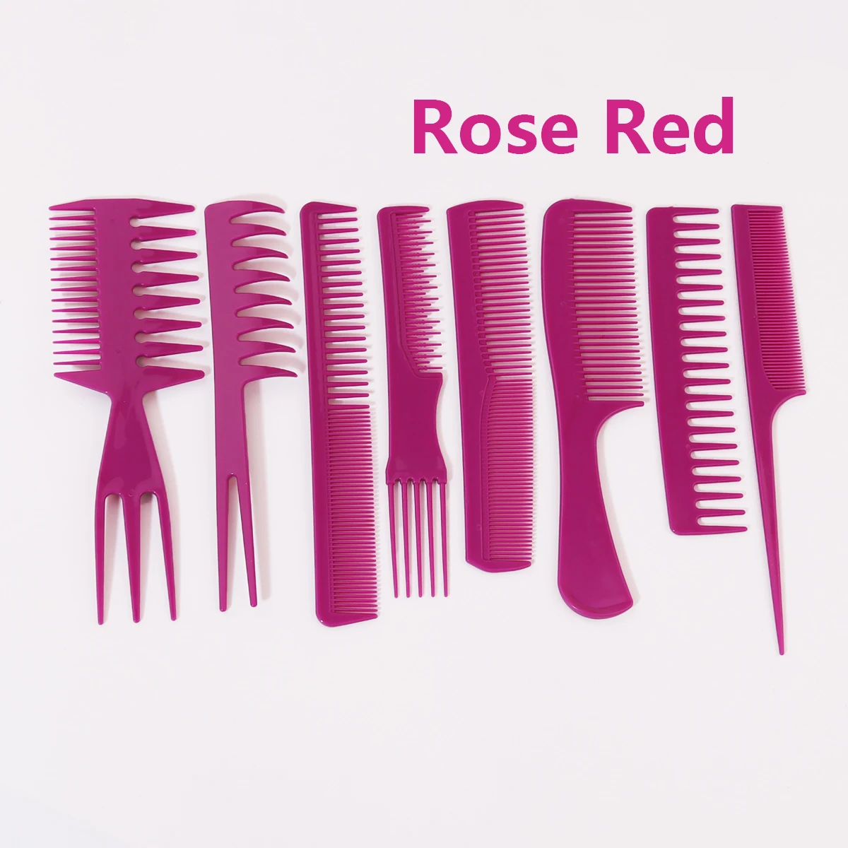 หวีจัดแต่งทรงผม 8 ชิ้น หวีผมหางม้าป้องกันไฟฟ้าสถิต หวีแต่งหน้า อุปกรณ์ตัดผม หวีผม พิเศษสําหรับวิกผมจริง