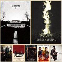 Supernatural TV Series Canvas Art Poster - Nordic Style Wall Decor for Living Room & Bedroom