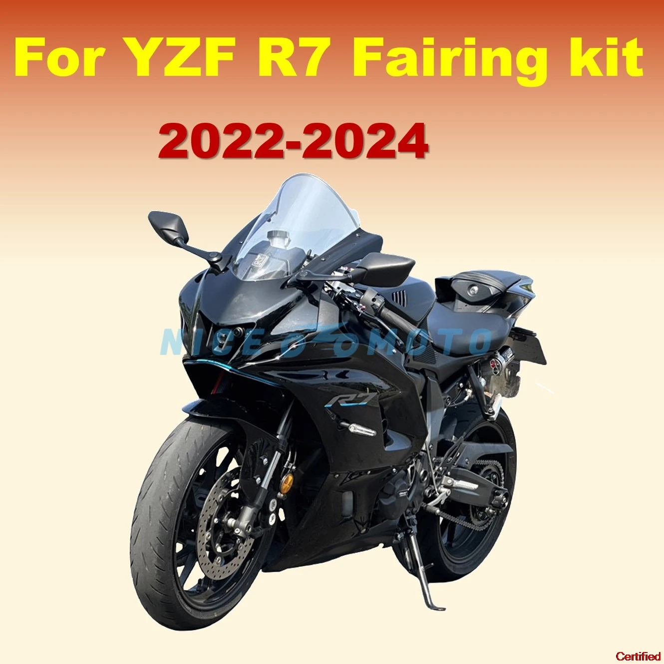 New ABS Black Set Motorcycle Fairing Kit Fit For YAMAHA YZF R7 2022 2023 2024 yzf-r7 22 23 24 YZFR7