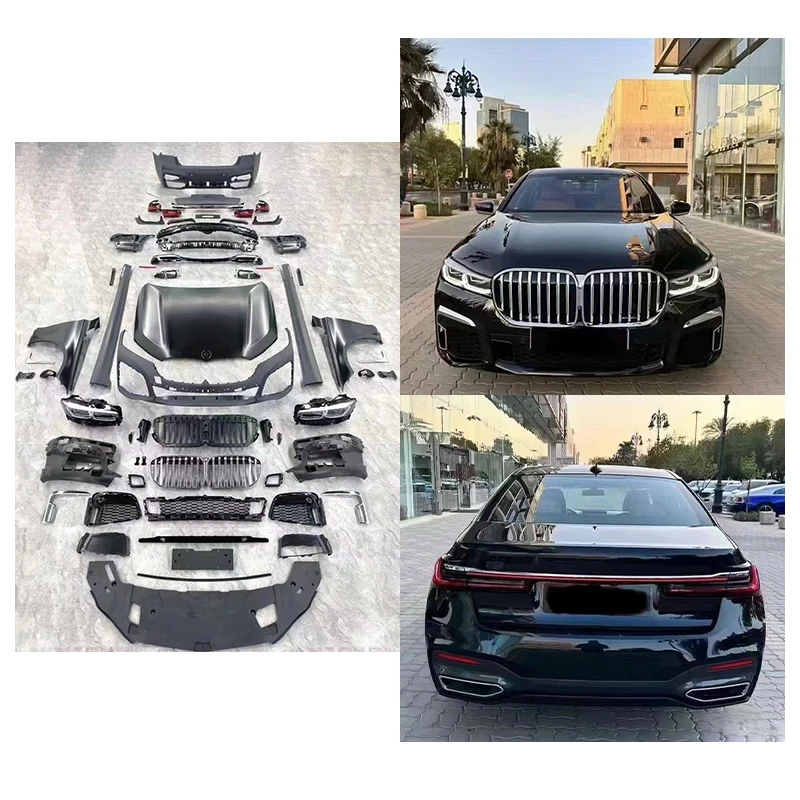 STLF Early Stage 2016-2018 Car Modification Later Stage 2019-2022 G12 Front and Rear Bumper Upgrade Body Kit for BMWs 7 Series