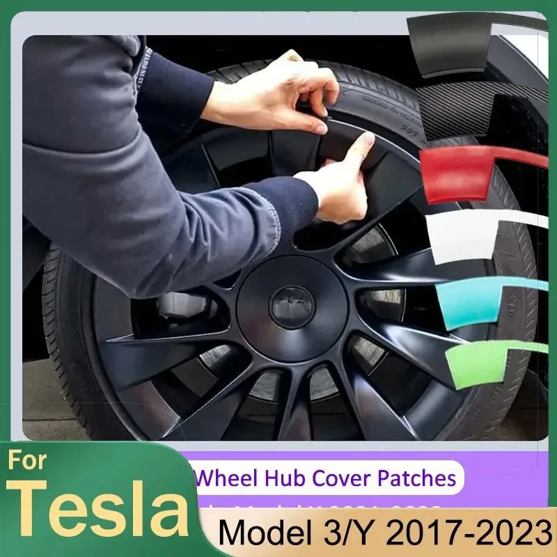 Protezione per ruote in ABS per auto tappi per mozzo da 20/21 pollici Patch copriruota luminoso per parti esterne di automobili Tesla Model Y 2024