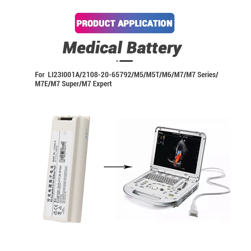 11.1V 4500mAh Li-ion Rechargeable LI23I001A 2108-20-65792 Medical Ultrasound Lithium Ba ttery for M5 M5T M7 M7 Series