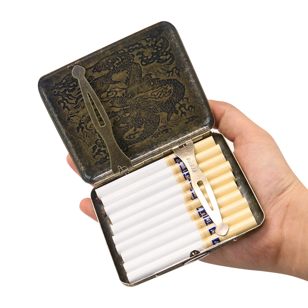 Copper Dragon 20 Cigarette Case Smoking Accessories Clamshell Gift Box Compression Dust Moisture Proof Tobacco Tray Gift for Men