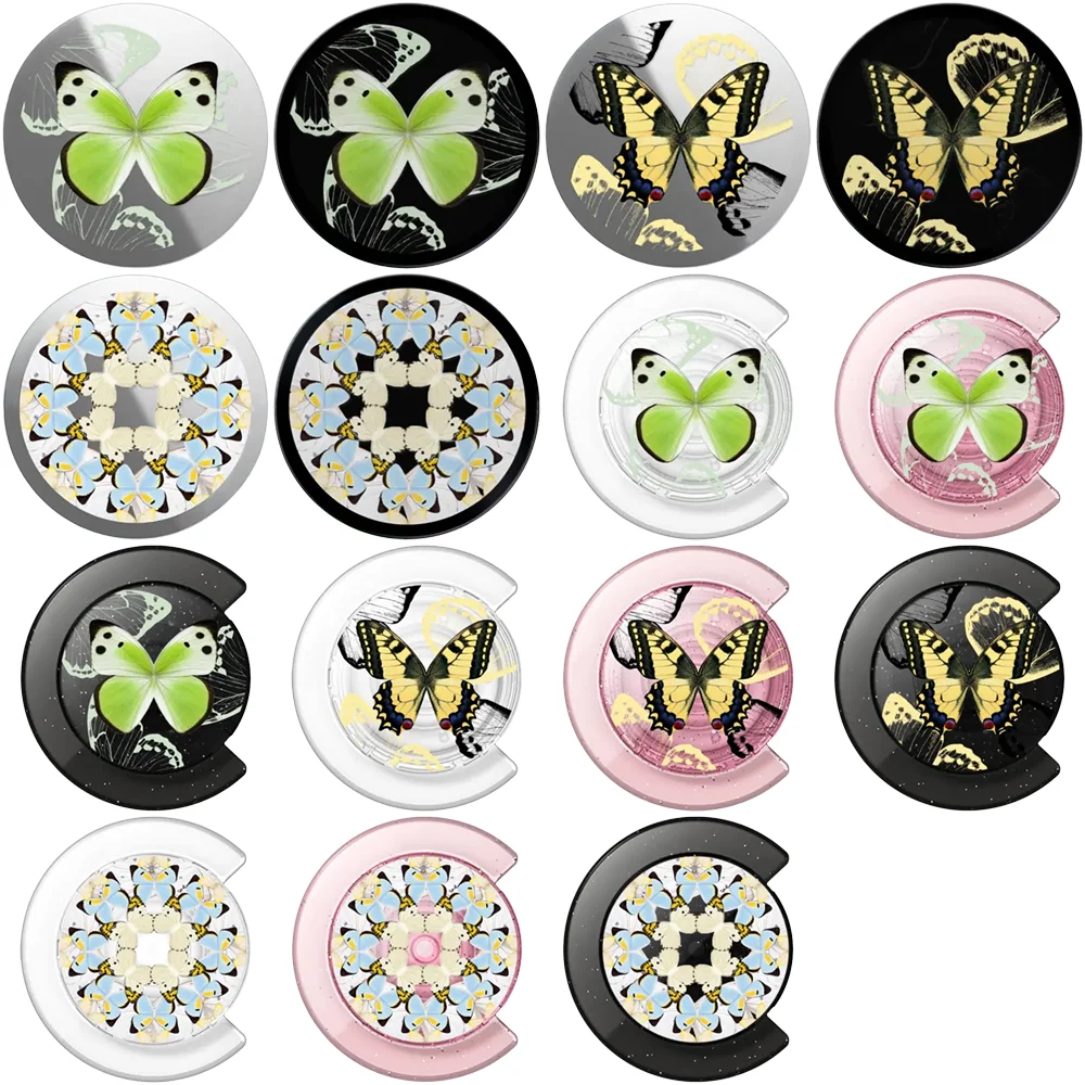 

Butterflies Colorful Pattern Magnetic Phone Stand Card Holder for IPhone 13 14 15 16 17 Pro Max Case
