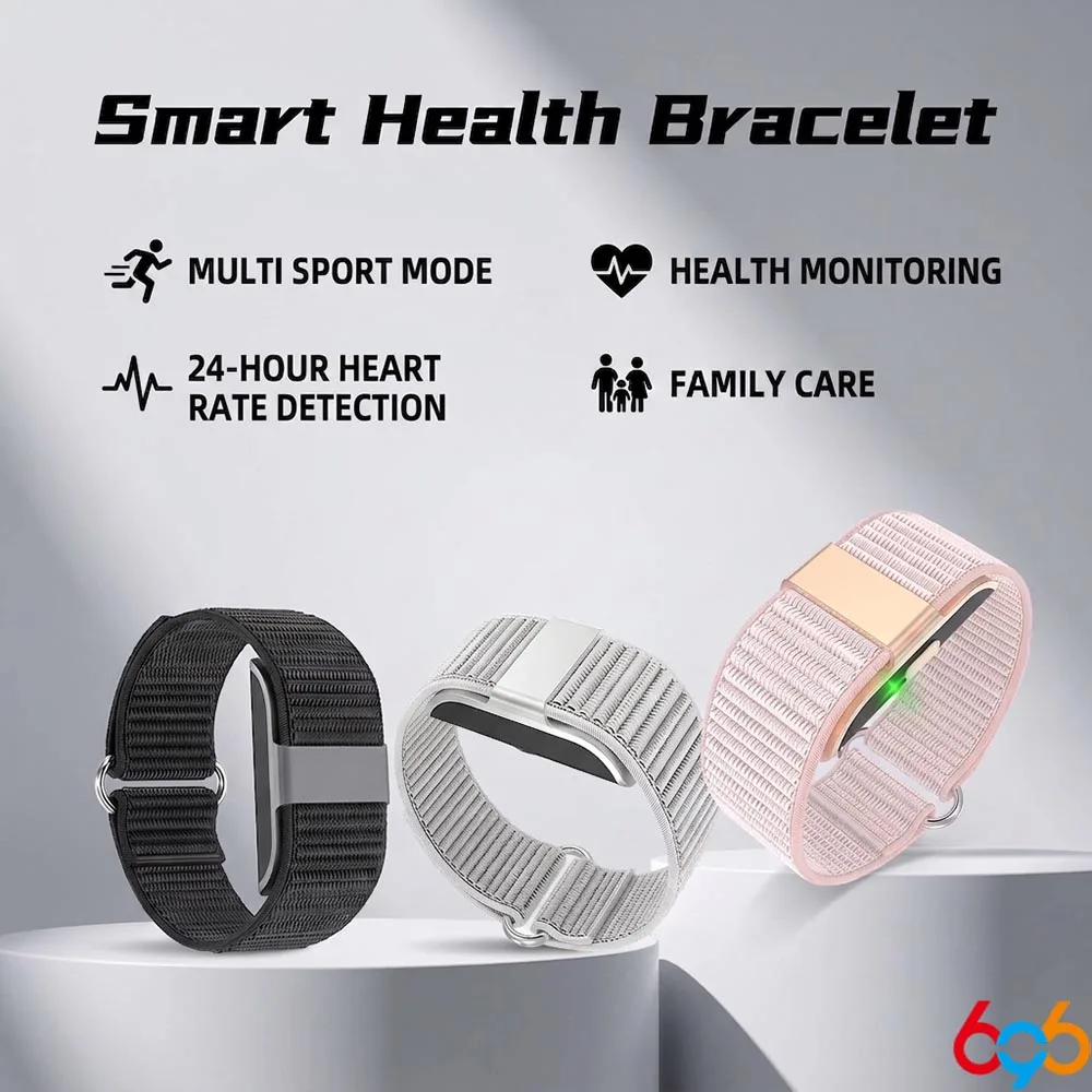 No-screen Smart Wristband  Pedometer & Sport Tracker Family Care 24H Heart Rate  Sleep Health Monitor For Men Women