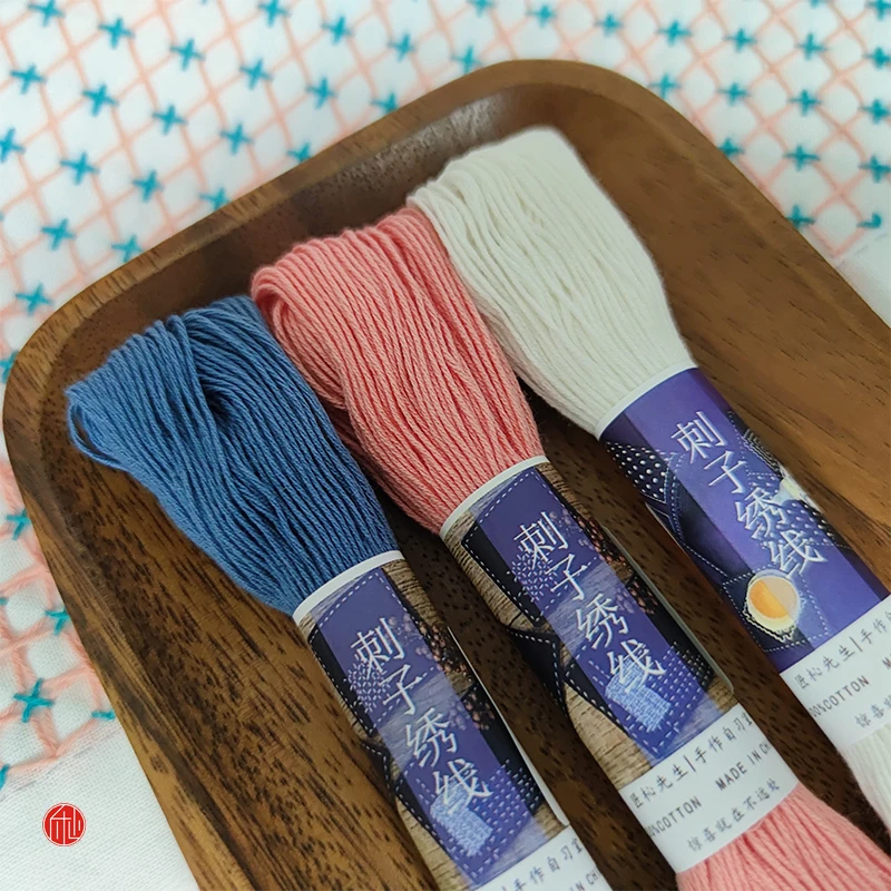 

4 Strands of 40 M Embroidered Pure Cotton Thread, A Full Set of 23 Colors, Ling Embroidered Fabric Craftsmanship Mr. DIY