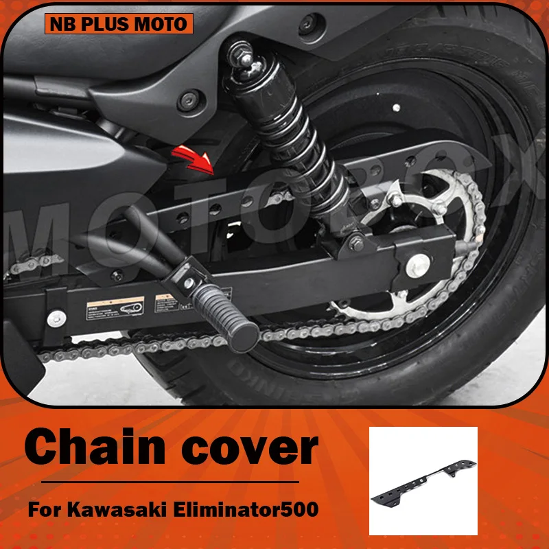 【Premium】For Kawasaki Eliminator 500 Modified Stainless Steel Chain Cover Protection Guard Decoration Kit