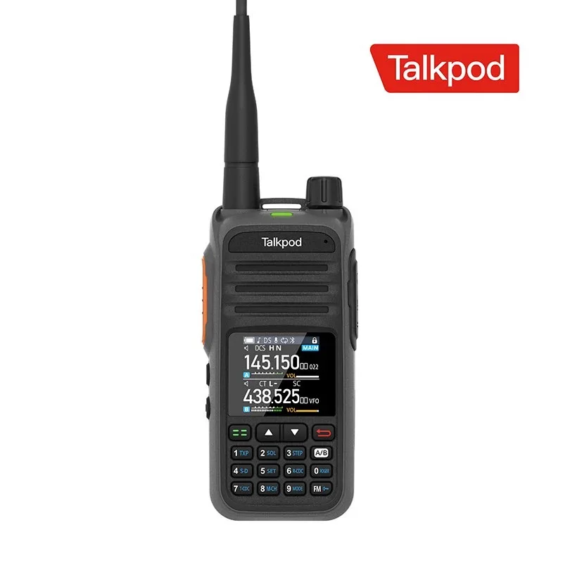 Talkpod A36 Plus Walkie Talkie 5W Portable Ham CB Radio AM FM VHF UHF 7-Band NOAA Weather Receive Transceiver Two Way Radio