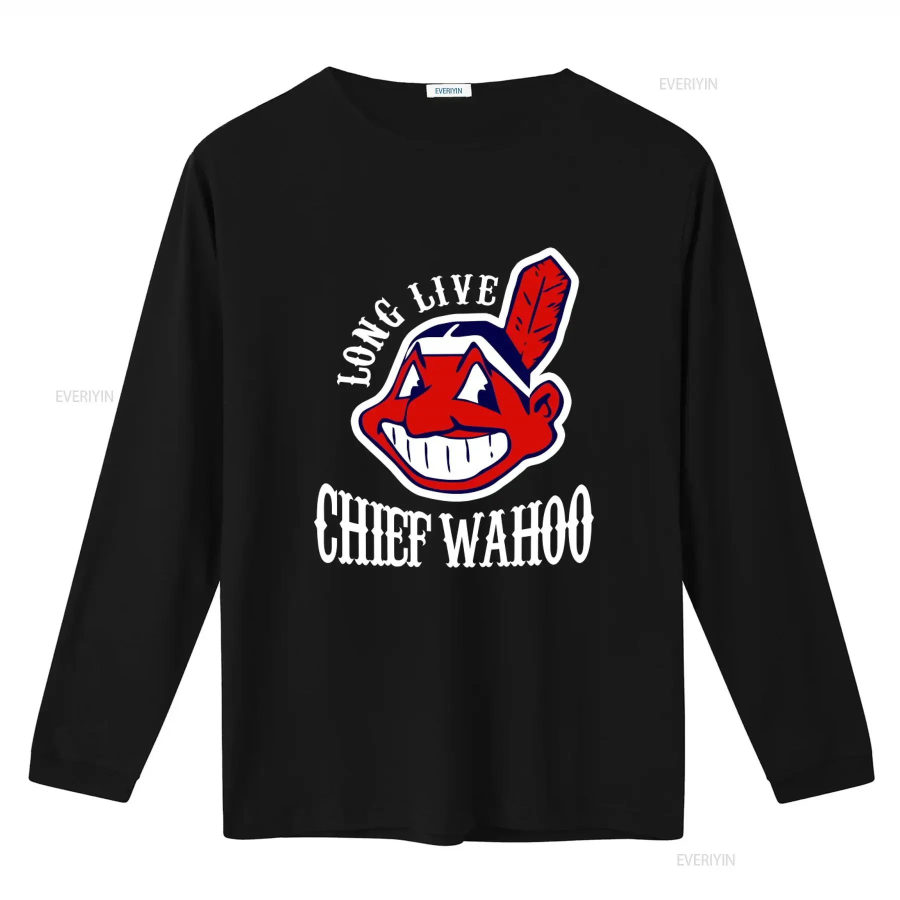 Long Live Chief Wahoo T Shirt Stylish Design for Baseball Fans vintage Washed homme Slightly Comfortable Breathable