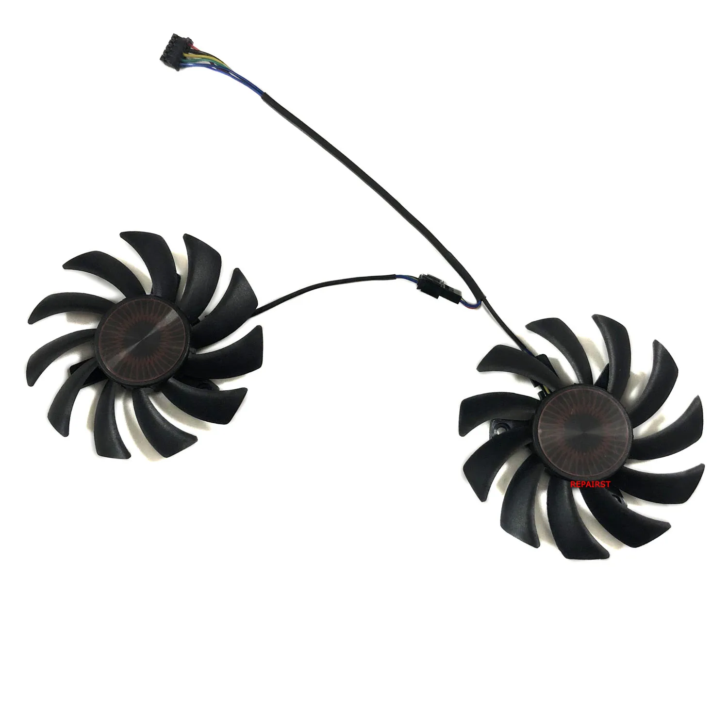 

Кулер VGA FD7010H12D T128010BH, охлаждающий вентилятор для видеокарты, для ASUS DUAL GTX1050 R7 360 GTX 750 Ti GTX650Ti R9 270X/270, 2 шт./комплект