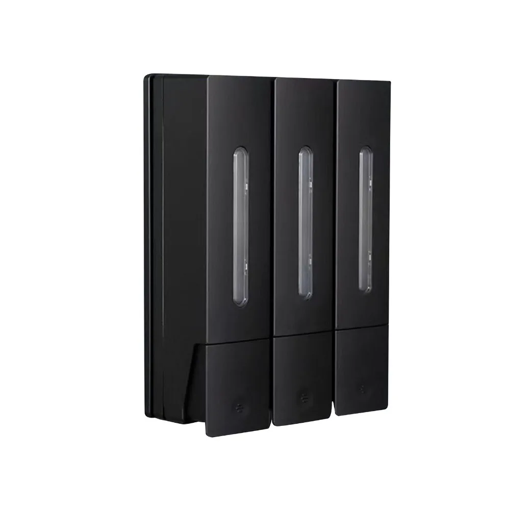 ABS Soap Dispenser White Black Grey Wall Mounted Design Shower Soap Dispenser 1200ml Capacity 3 Chamber Structure