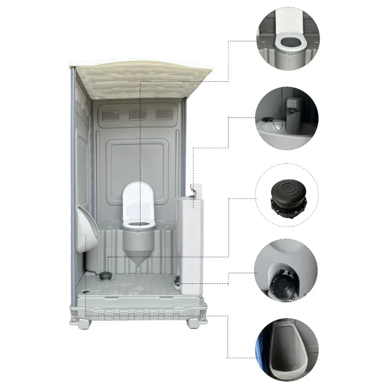 Portable Outdoor Plastic Toilet Removable