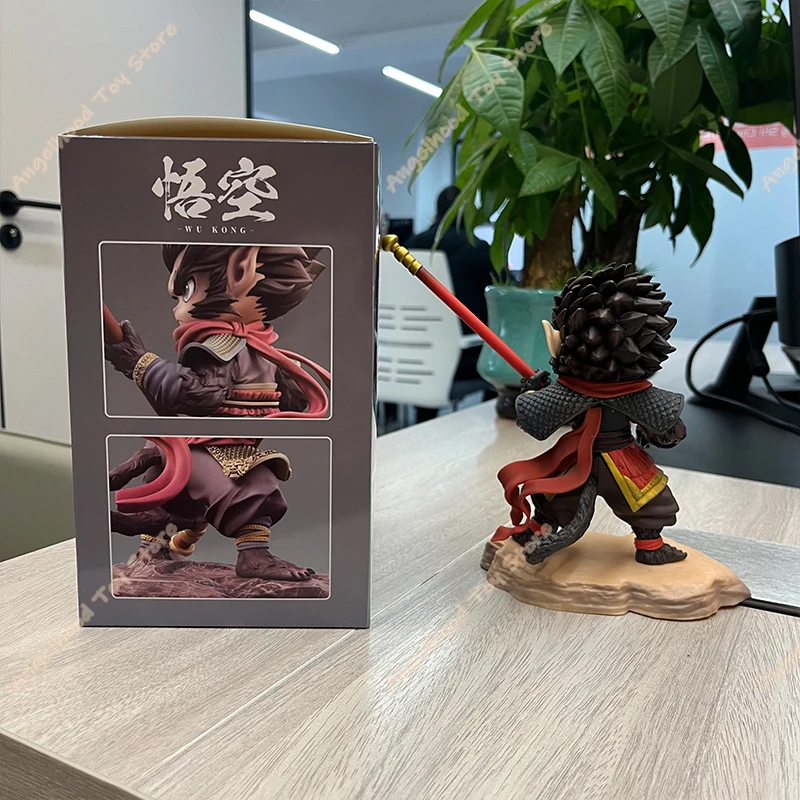 Mito preto: figuras wukong anime figura q versão estatueta pvc gk estátua modelos bonecas coleção casa ornamentos brinquedos presentes