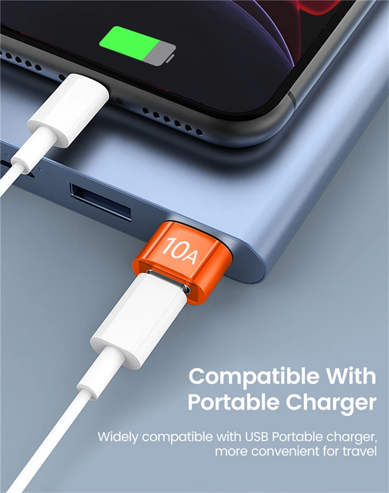 NNBILI 10A OTG USB3.0 To Type C Adapter TypeC Female to USB Male Converter Fast Charging Data Transfer For Laptop Xiaomi Samsung