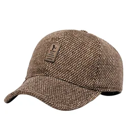 Men'S Hat Ediko Outdoor Ear Protection Upgraded Version Winter Hat Men'S Wool Baseball Cap Outdoor Ear Protection Warm Hat