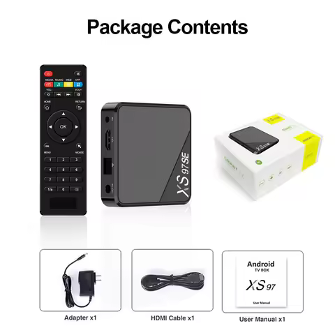 XS97SE Smart TV Box Allwinner H313 Quad core 4K Android 10.0 OS Media Player Support Dual Wifi 2.4G 5G 1GB 8GB Fast Set Top Box
