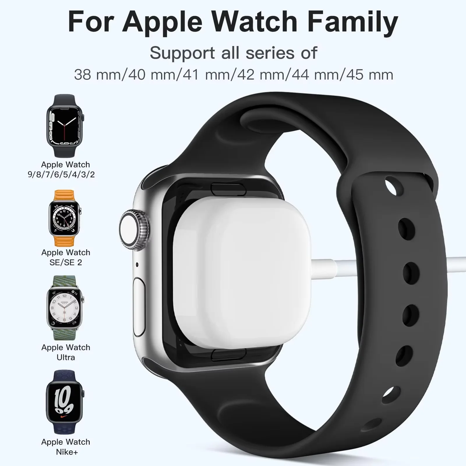 For Apple Watch Charger USB Magnetic Wireless Fast Charging Cable for iWatch 11 10 9 8 7 6 5 4 3 2 SE/2 Ultra Charger Portable image 4
