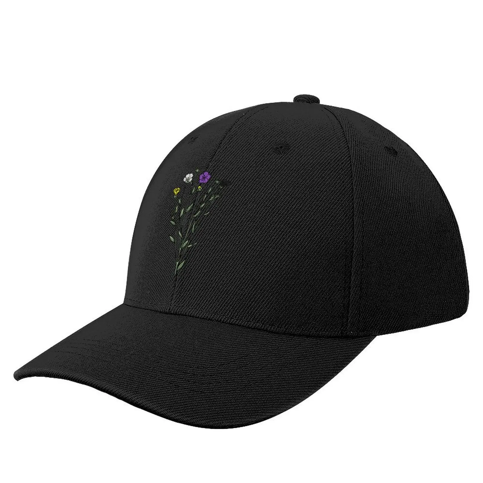 Subtle Nonbinary Pride Flax Sprig Baseball Cap Luxury Hat Sports Cap Men's Caps Women's