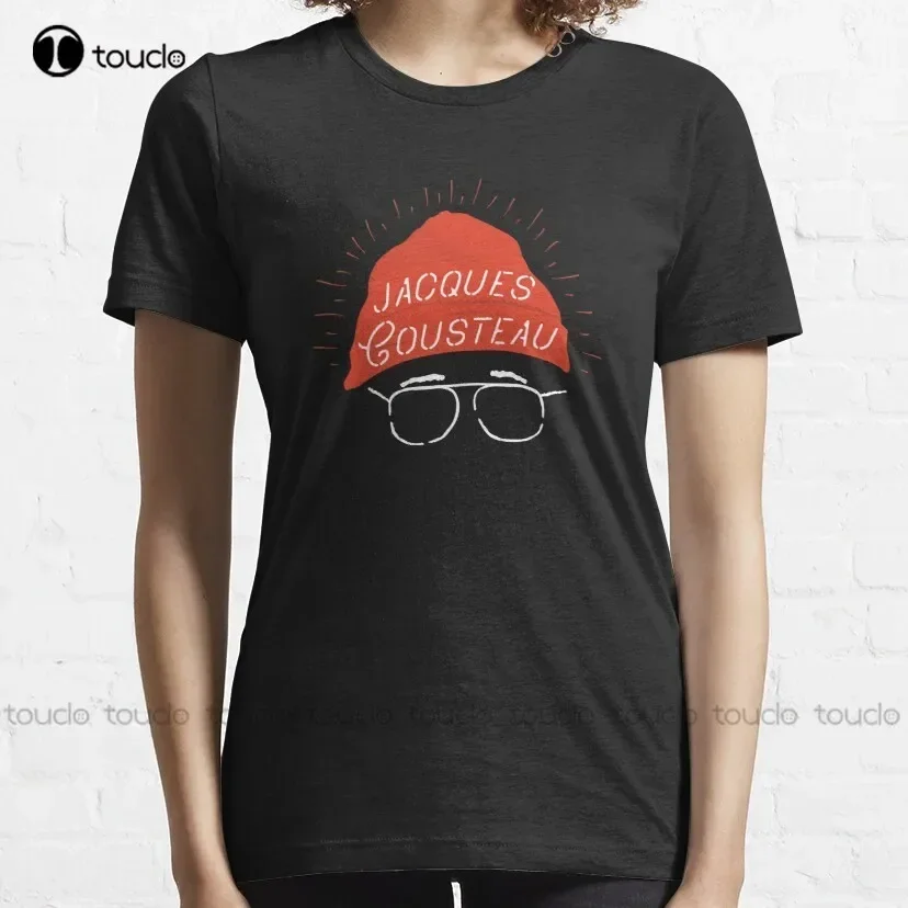 Jacques Cousteau T-Shirt White Shirts Custom Aldult Teen Unisex Digital Printing Tee Shirt Xs-5Xl Classic Tshirt