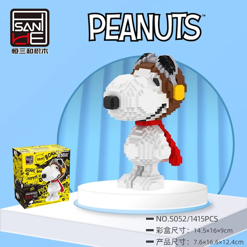 Snoopy Micro Bouwstenen Assemblagemodel Cartoon Hond Mini Bakstenen Figuur Educatief Speelgoed Voor Kinderen Verjaardag Kerstcadeaus