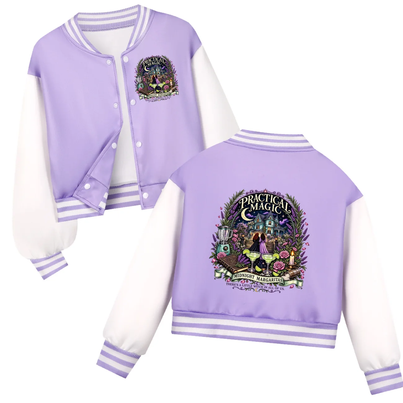 New Movie Practical Magic 2 Clothes Kids School Baseball Uniform Baby Girls Botton-up Jackets Children Clothing Boys Autumn Coat view 5