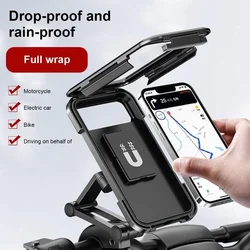 Waterproof Bicycle Mobile Phone Holder Support Universal Motorcycle GPS 360°Swivel Adjustable Bike Cellphone Holder