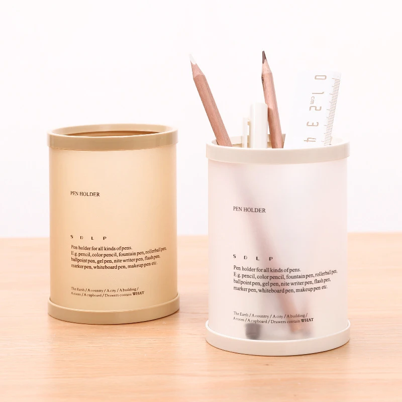 Silinder Dapat Dilepas Desktop Pen Holder Organizer Kantor Aksesori Pensil Berdiri Kotak Penyimpanan Alat Tulis Hadiah Guru