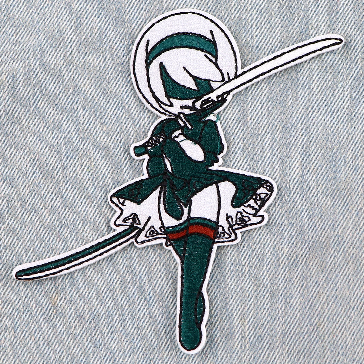 2B Clothes Patches Anime Game Embroidered Diy Iron on Patches for Clothing Jacket Badges Sewing Stickers Applique Punk Patches