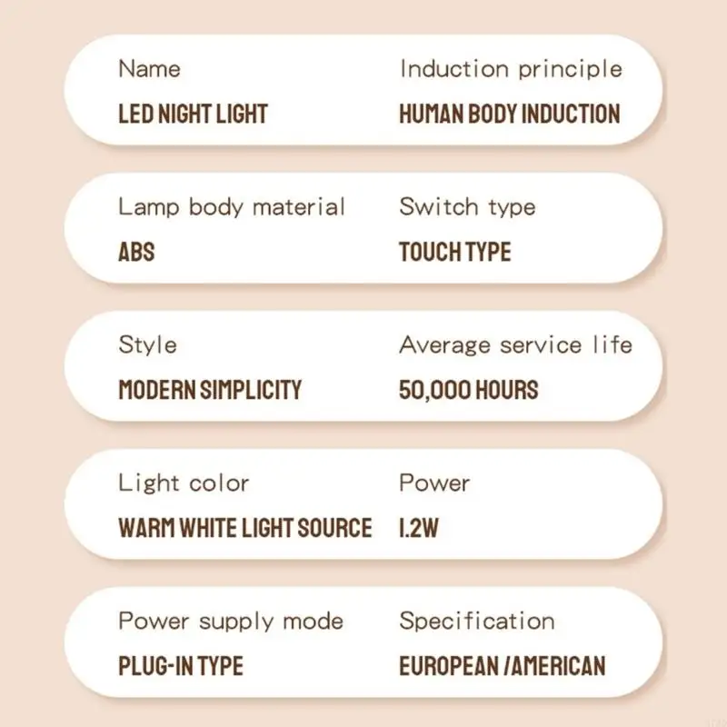 Bewegungsmelder-Nachtlicht mit Uhranzeige, 3 Farbtemperaturen, dimmbare Plug-in-Wandleuchte für Schlafzimmer, Flur, 37JD
