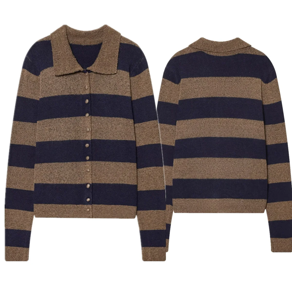 

Jenny&Dave Fashion Lady Striped Elegant Women's Sweater Knitwear Woman Clothing Woman Clothes Cardigan Jacket Tops