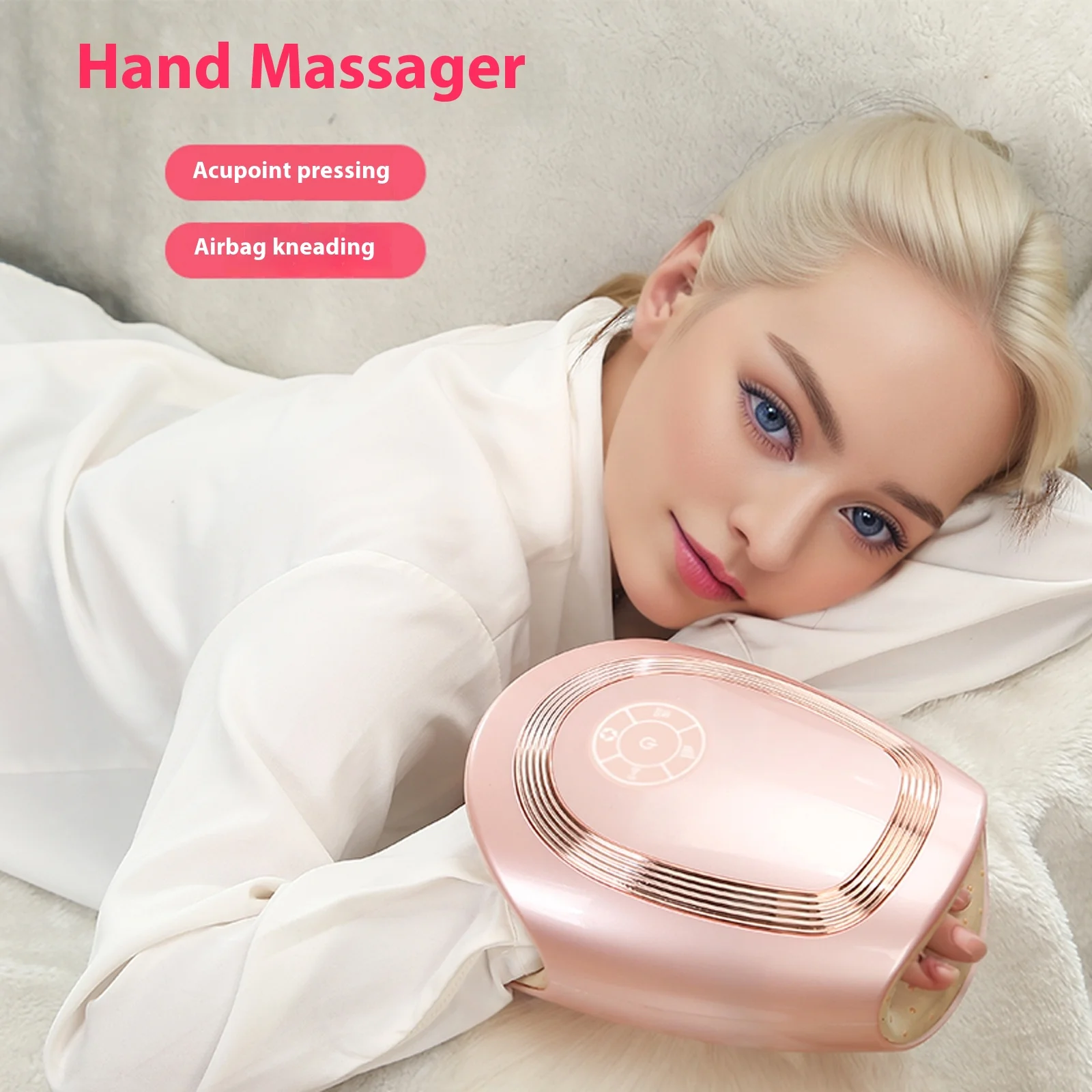 ポータブルインテリジェントハンドマッサージャー電気理学療法器具温湿布充電指経絡経穴