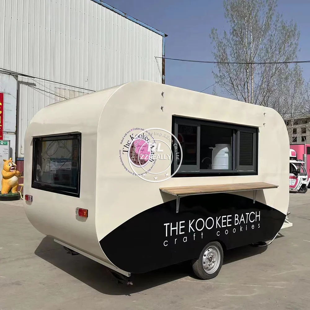 

Food Trailer Truck With Kitchen Equipments Snack Pizza Cart Fully Equipped