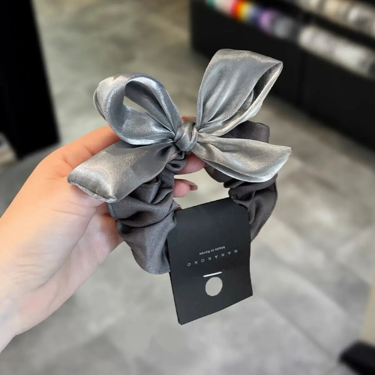 

New Pearl Glow Bow Hair Tie Korean Sweet Cool Style Scrunchies for Girls Niche Minimalist Stretch Hair Elastic Hair Accessoires