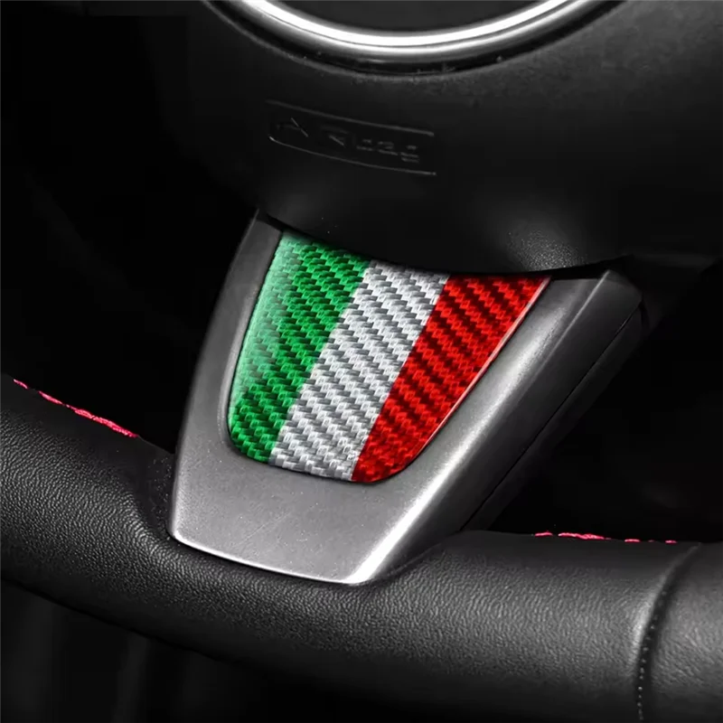 For Fiat 500 Steering Wheel Cover For Fiat 500 Carbon Fiber For Abarth 595 Interior Trim Accessories-AD39 view 5