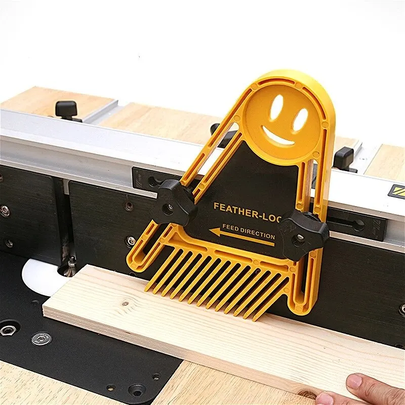 2‑Pack Feather‑Loc Featherboard, Adjustable Double Feather Loc Board, Woodworking Safety Push Block Guide for Table Saw