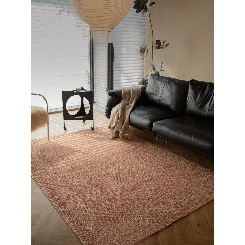Red carpet living room wool retro warm room Persian style high texture layout