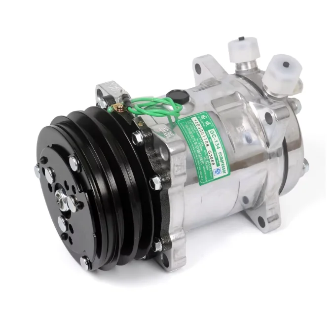 Hot salesSD508 Sandian 508 5H14 compressor 12V/24V 2-slot pulley tractor excavator heavy truck air conditioner unive