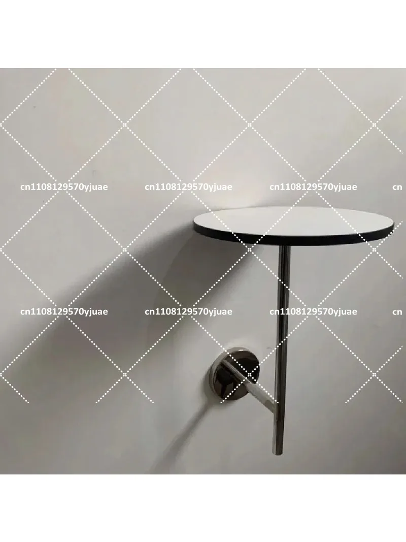 Wall-mounted Folding Table, Rustic Steel Deck Side Table, Space Saving Coffee Table