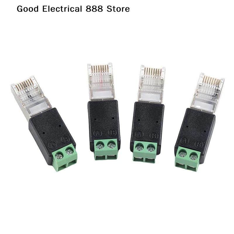 1pc RJ45 to RS485 Converter RJ45 Terminal Adapter RJ45 to RS485 Adapter Crystal Head to Terminal Internet DVR CCTV Accessories