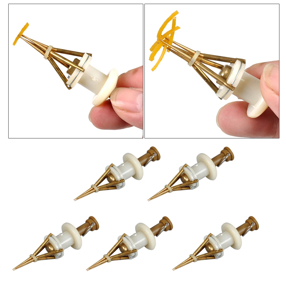 

5 Pcs Insect Bait Clip Fishing Lures Bloodworm Copper Tackle Accessory